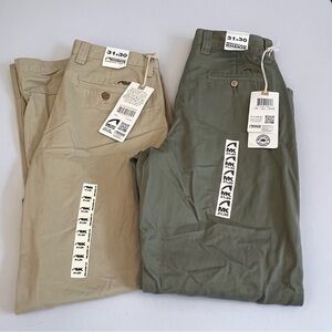 NWT Mountain Khakis Men's Teton Twill Chinos Lot of 2 Khaki & Olive Size 31 x 30